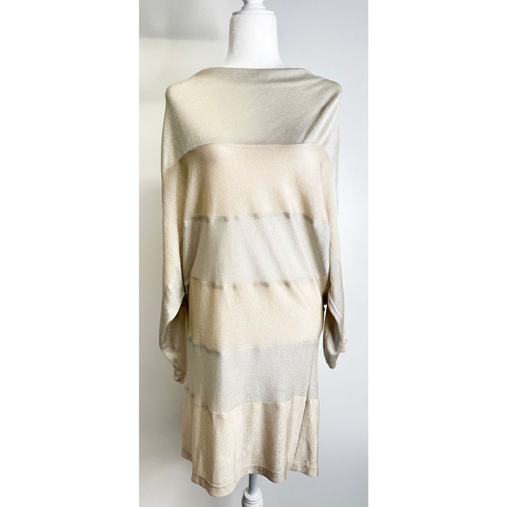 Foley Dress Womens Sparkly Gold/Silver Party Dress Knee Length Size Medium‎